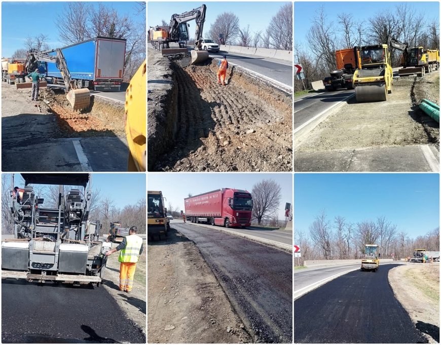 Lucrări pe drumuri și autostrăzi în vestul țării