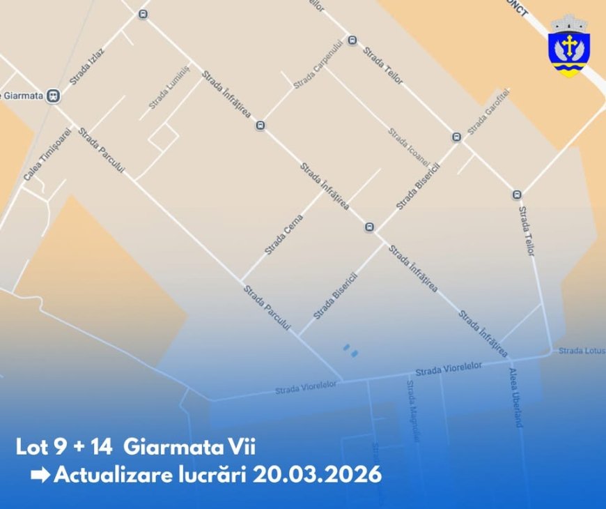 Lucrările continuă pe loturile 9 și 14 din Giarmata Vii
