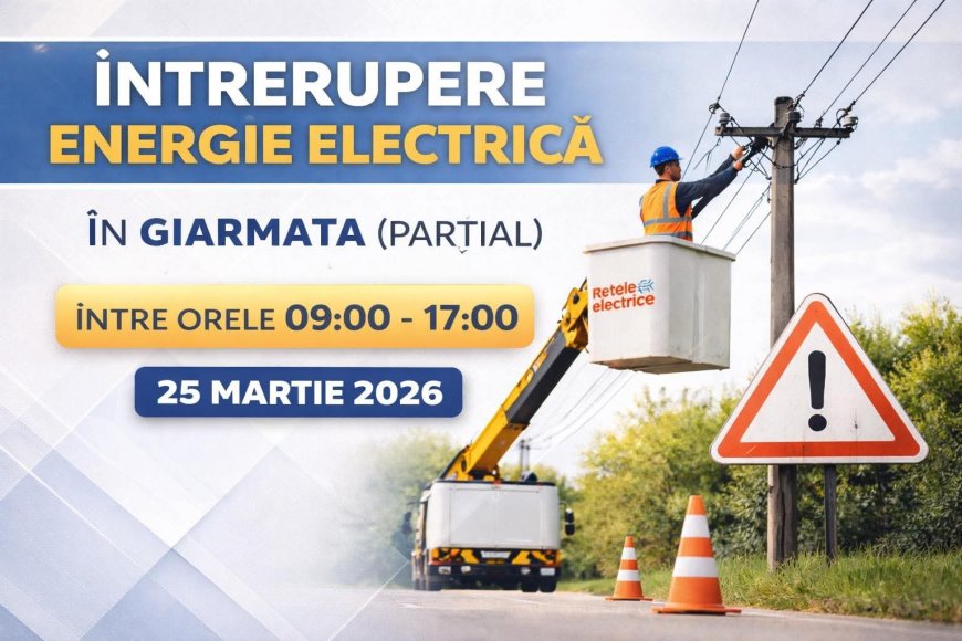 Comuna Giarmata rămâne parțial fără curent