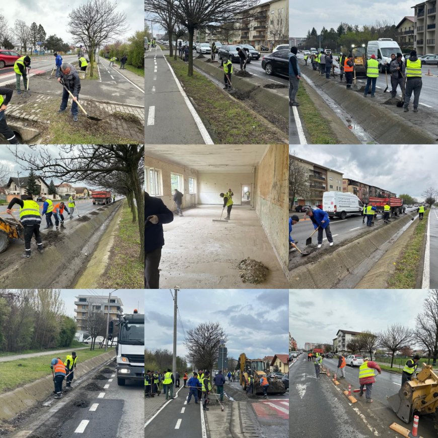 Continuă acțiunile de curățenie în comuna Giroc