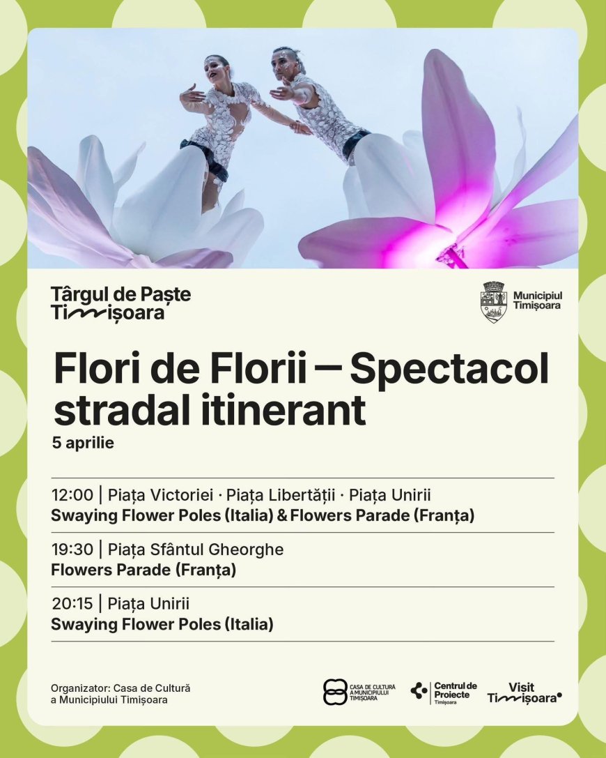 Târgul de Paște Timișoara continuă cu spectacole stradale din Italia și Franța
