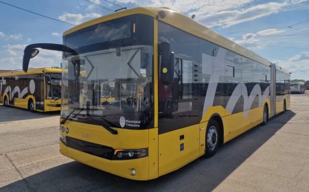 Un nou autobuz electric va circula pe ruta metropolitană din Timișoara