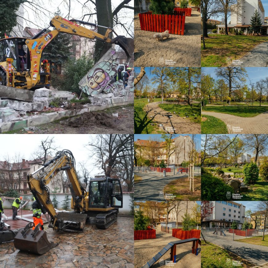 Parc în locul unei parcări ilegale