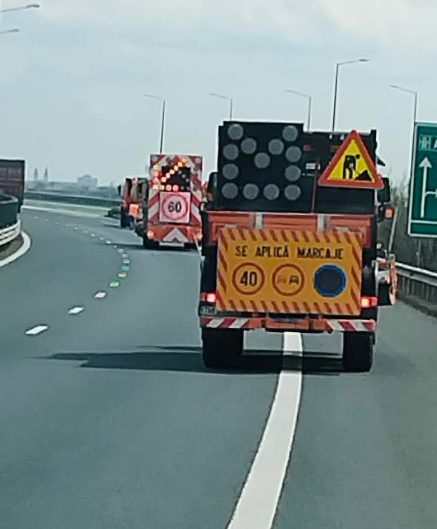 S-au refăcut marcajele rutiere pe A1 și A6
