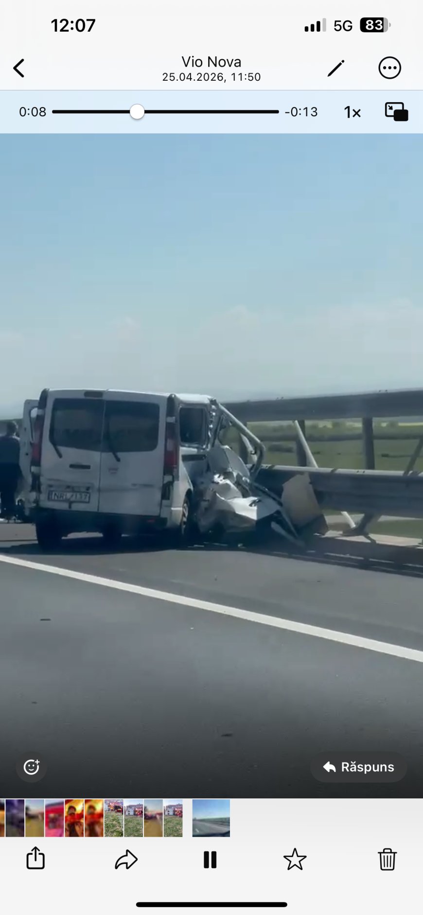 Accident pe autostrada A1. Trafic îngreunat pe sensul Timișoara – Margina