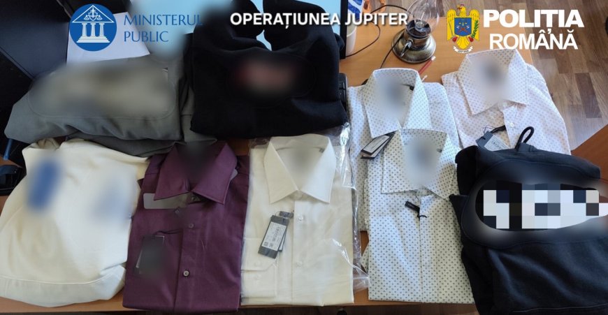 Bunuri suspecte de contrafacere ridicate de polițiști într-o piață din Reșița