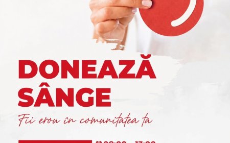 Campanie de donare de sânge la Giroc pe 14 mai