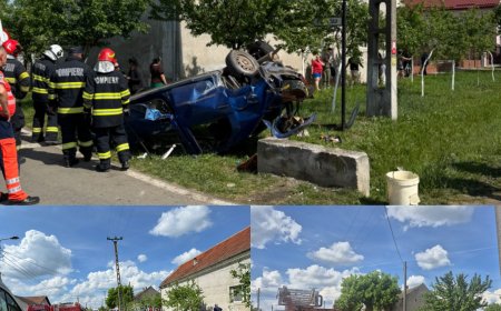 Accident grav în Timiș! Mașini făcute praf
