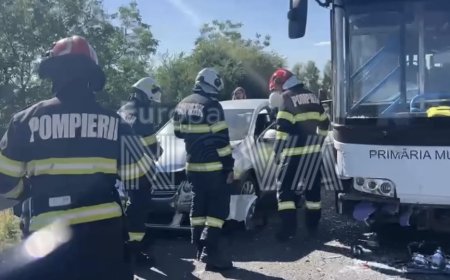 Accident în lanț pe podul din Șag