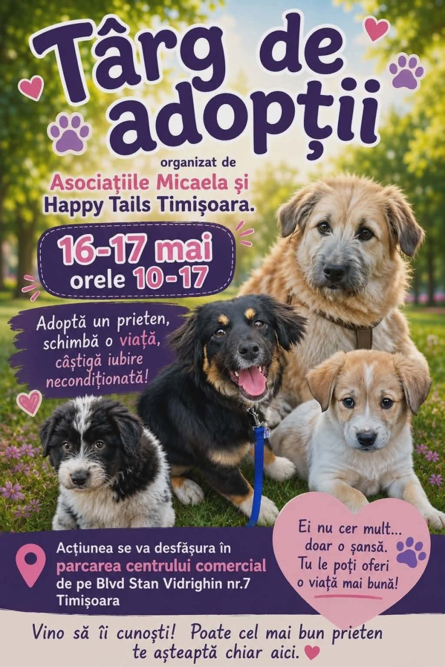 Târg de adopții la Timișoara