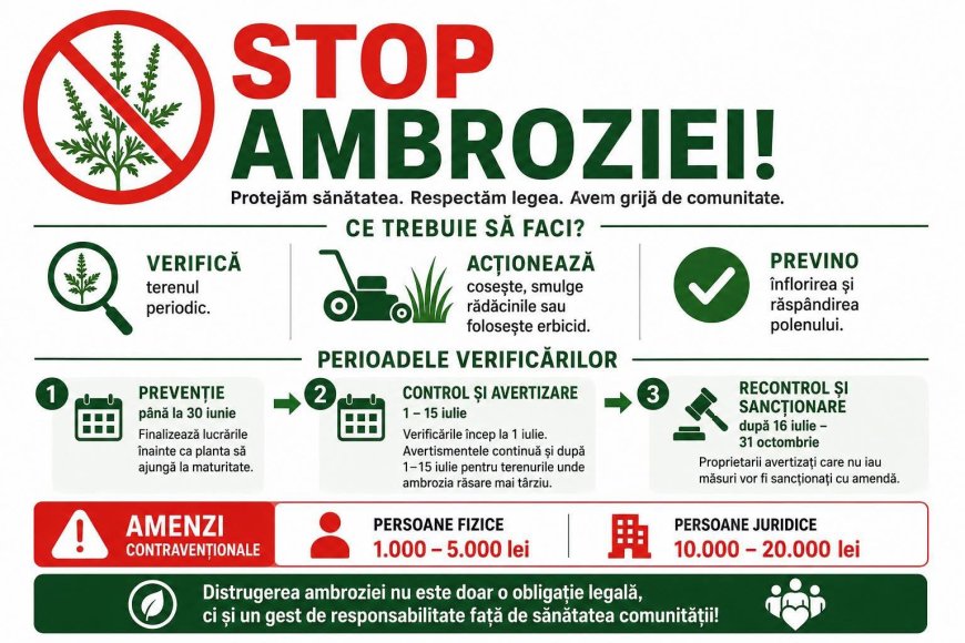 Primăria Giroc intensifică măsurile împotriva ambroziei