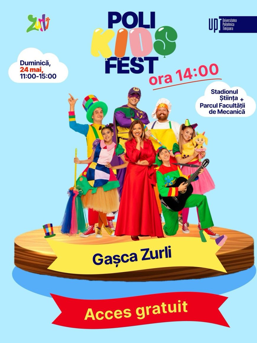 Gașca Zurli vine la Poli Kids Fest 2026