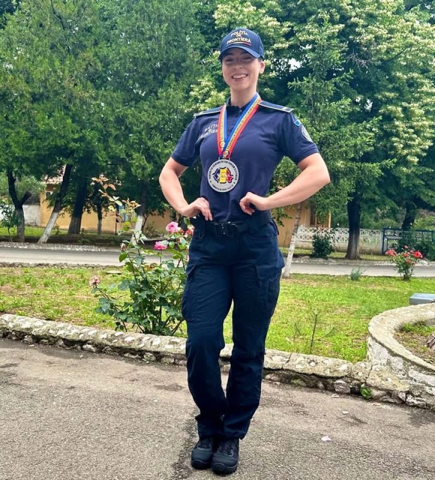 Agentă a Poliției de Frontieră, vicecampioană națională la culturism și fitness
