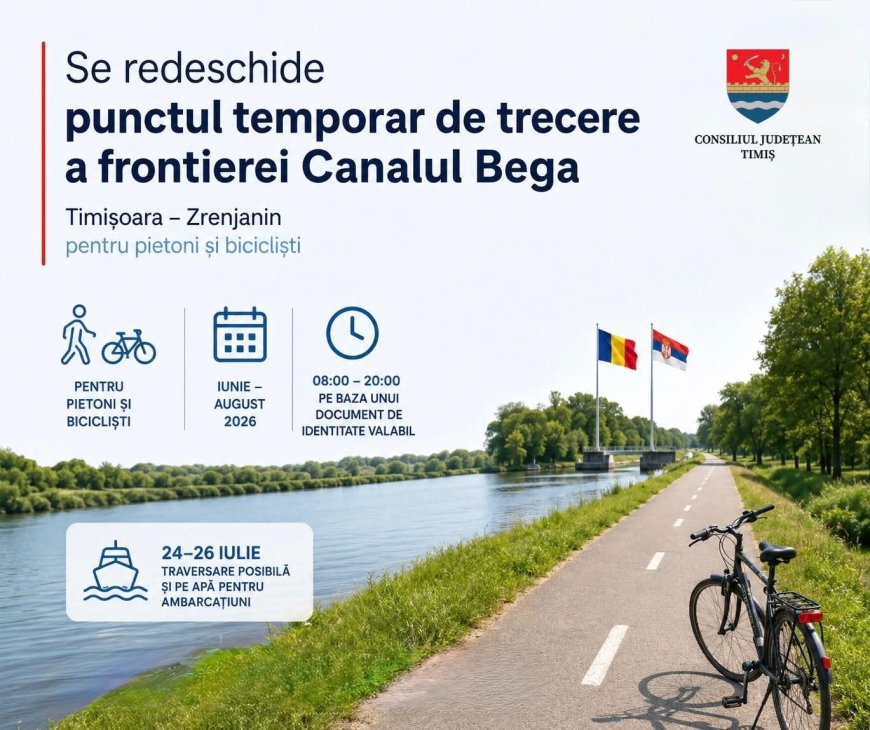 Din Timiș în Serbia, pe două roți