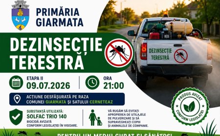 Dezinsecție în Giarmata și Cerneteaz
