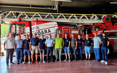 Delegație a pompierilor din Germania, în vizită la ISU Timiș