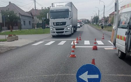Se aplică marcaje rutiere de DN 59A