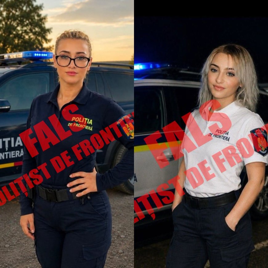 Personaj creat cu AI, transformat în polițist de frontieră