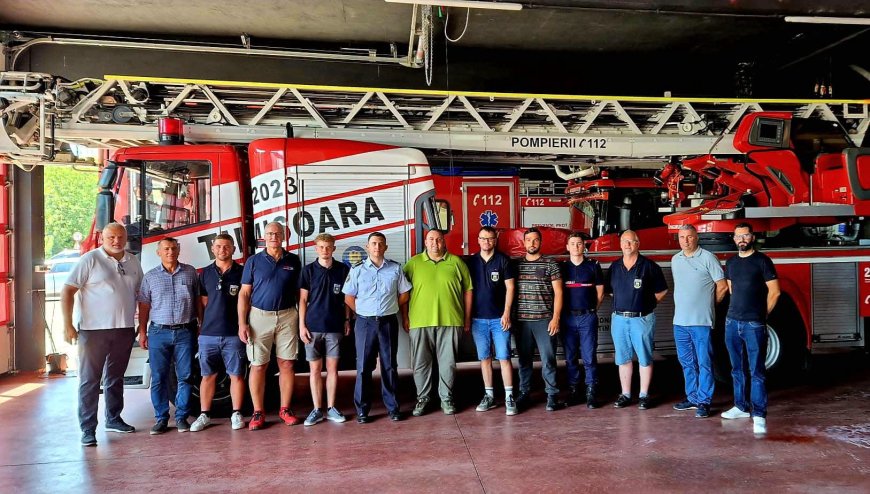 Delegație a pompierilor din Germania, în vizită la ISU Timiș
