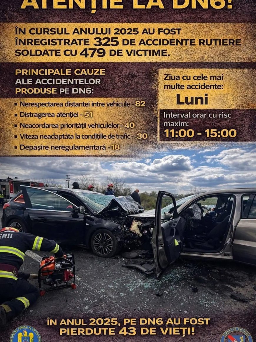 Acțiune de amploare pe DN 6