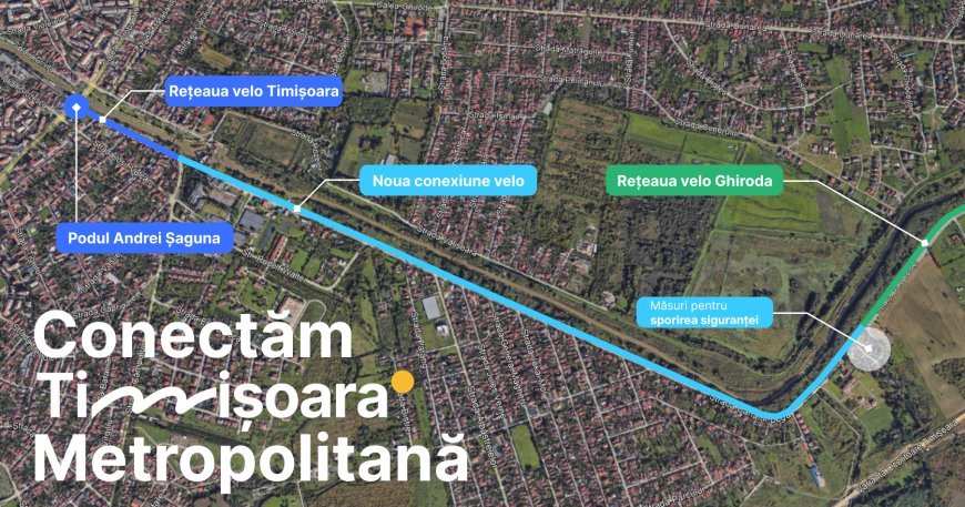 Pistă de biciclete între Timișoara și Ghiroda, pe malul Begăi