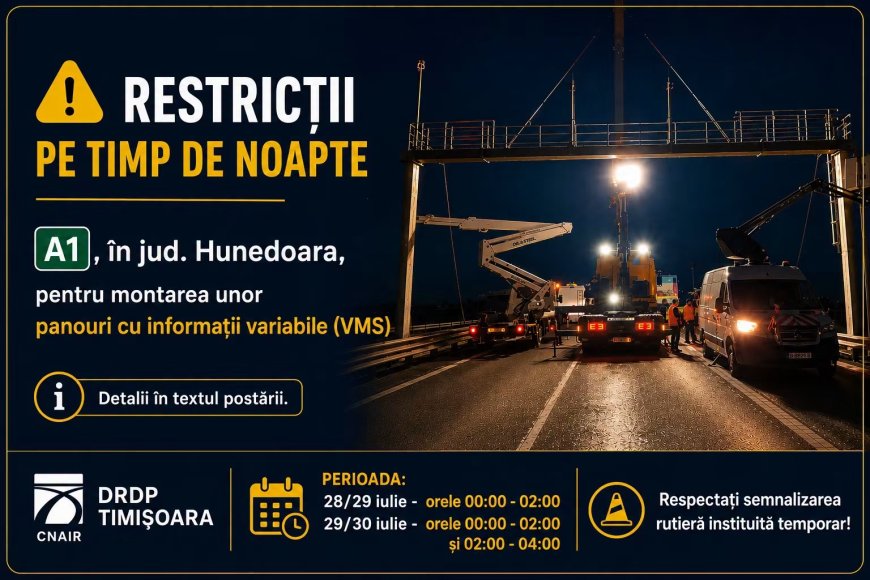 Restricții de circulație pe Autostrada A1