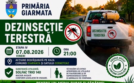 Dezinsecție în Giarmata și Cerneteaz