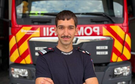Pompier timișean, intervenție în timpul liber la un incendiu de vegetație din Arad