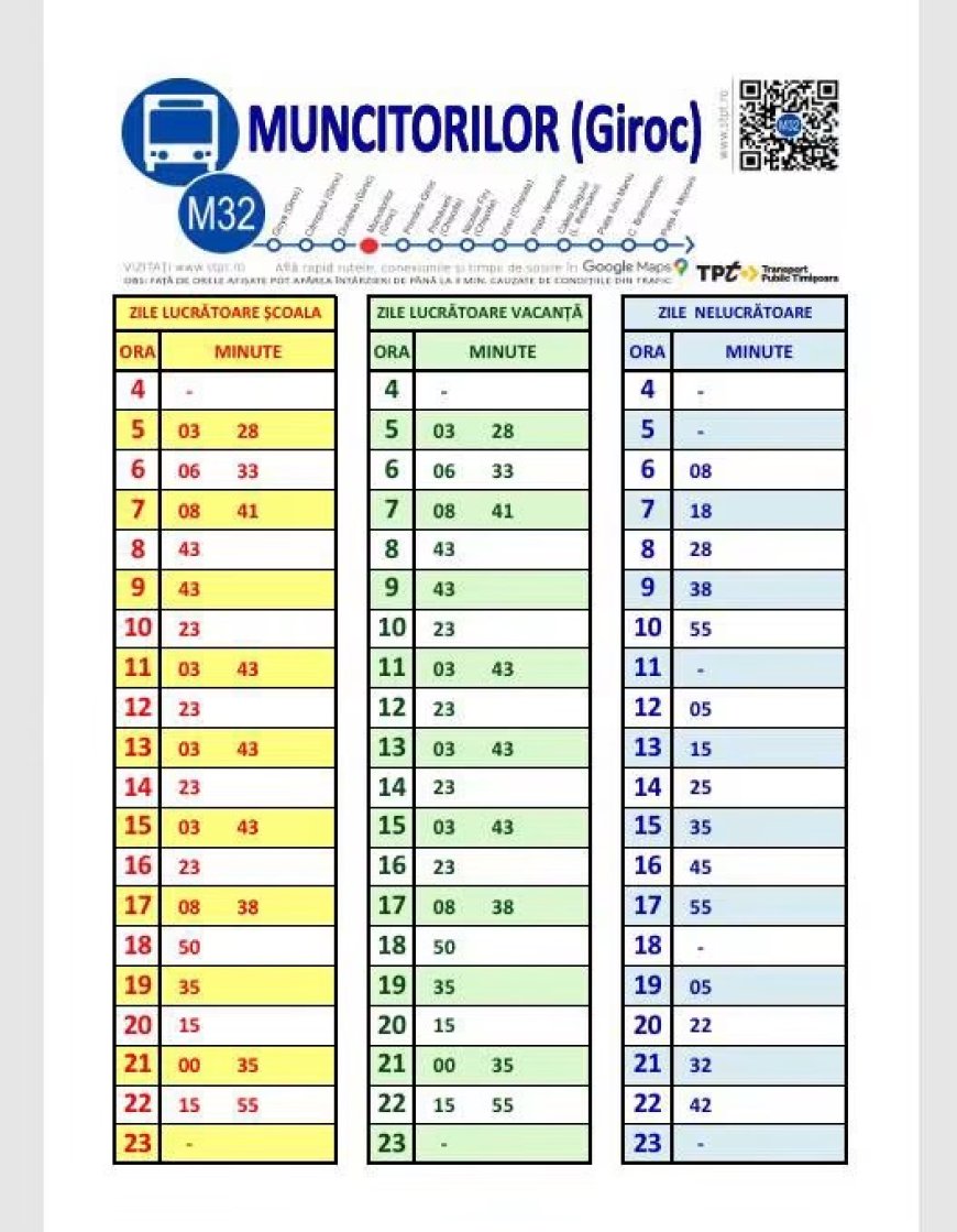 Noi grafice pentru transportul public din Giroc, valabile din 17 august