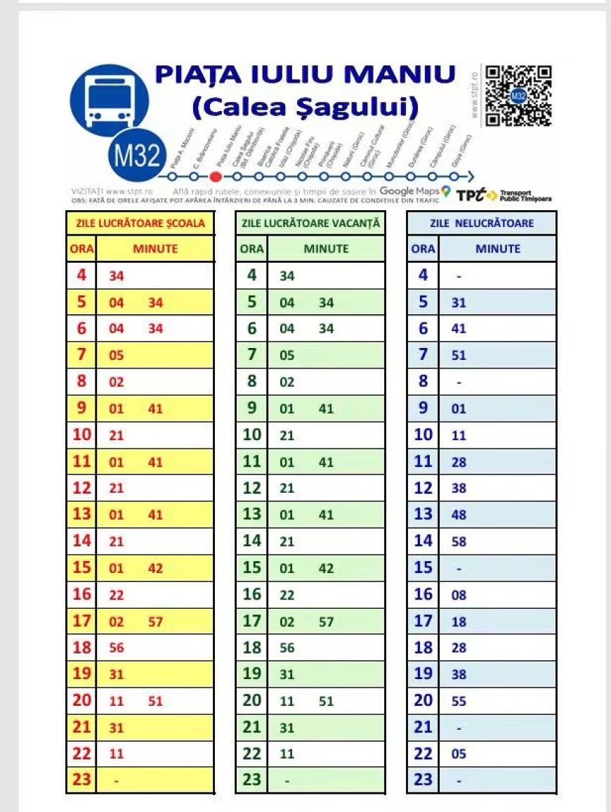 Noi grafice pentru transportul public din Giroc, valabile din 17 august