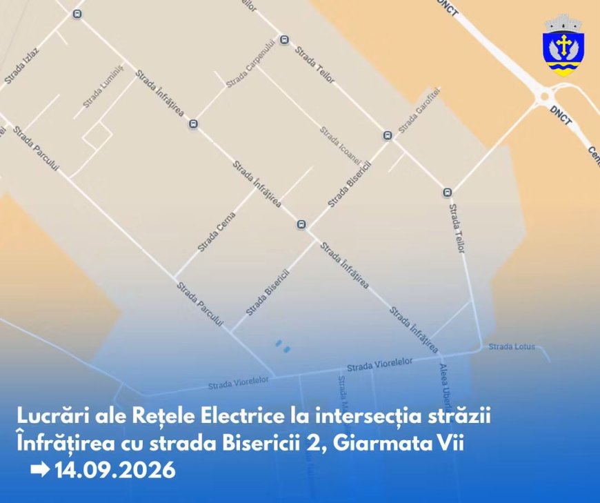 Lucrări de îngropare a rețelelor electrice, în Ghiroda