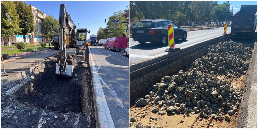 Trafic îngreunat pe DN 79, la Chișineu-Criș, din cauza lucrărilor