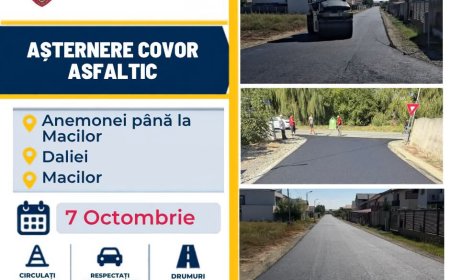 Se asfaltează trei străzi din Giroc