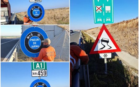 Indicatoarele pentru sezonul de iarnă, montate pe autostrada A1