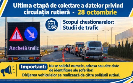 Ultima etapă de colectare a datelor privind circulația rutieră