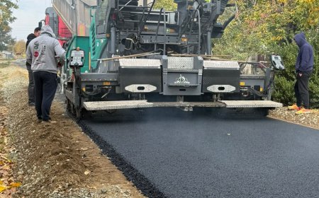Lucrări de asfaltare la Biled