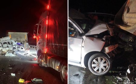 Carambol pe autostradă! Impact în lanț