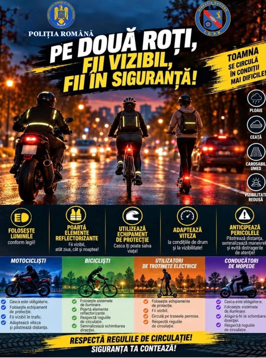 În siguranță chiar și pe două roți