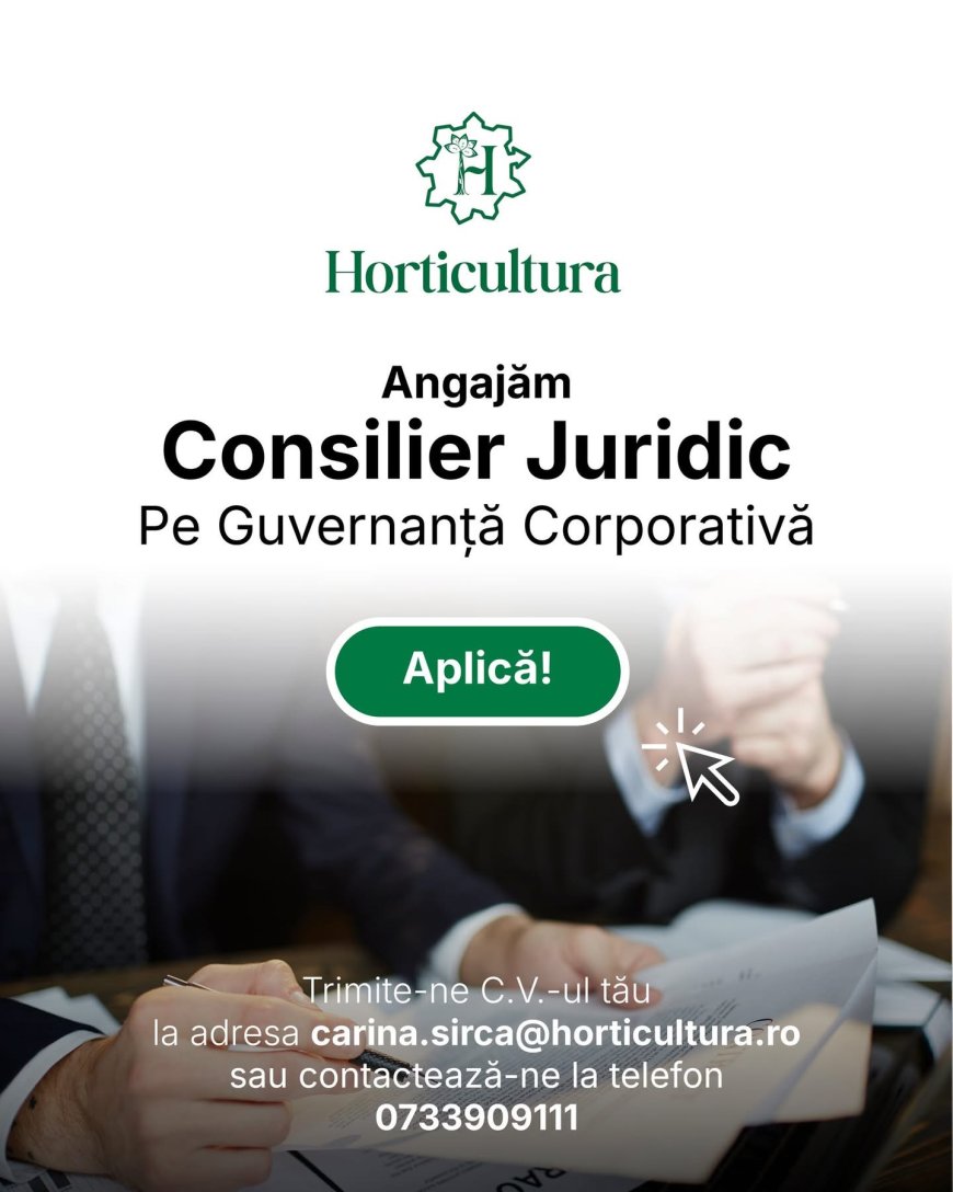 Echipa Horticultura caută un nou coleg