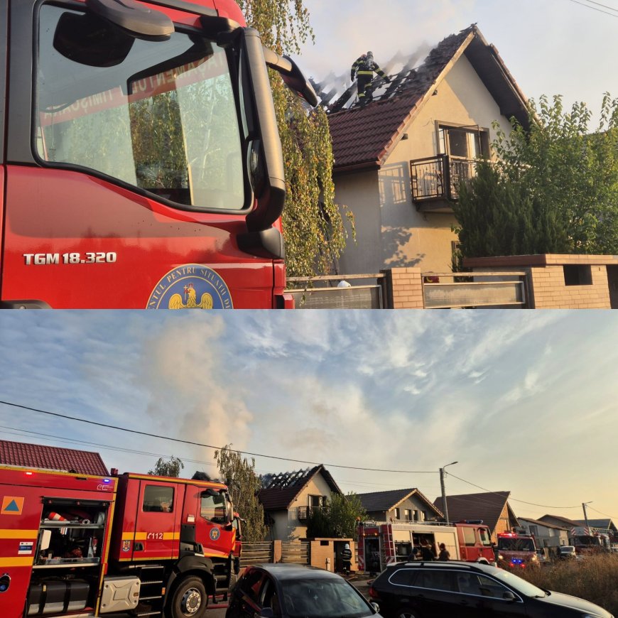 Case cuprinse de flăcări în Timiș