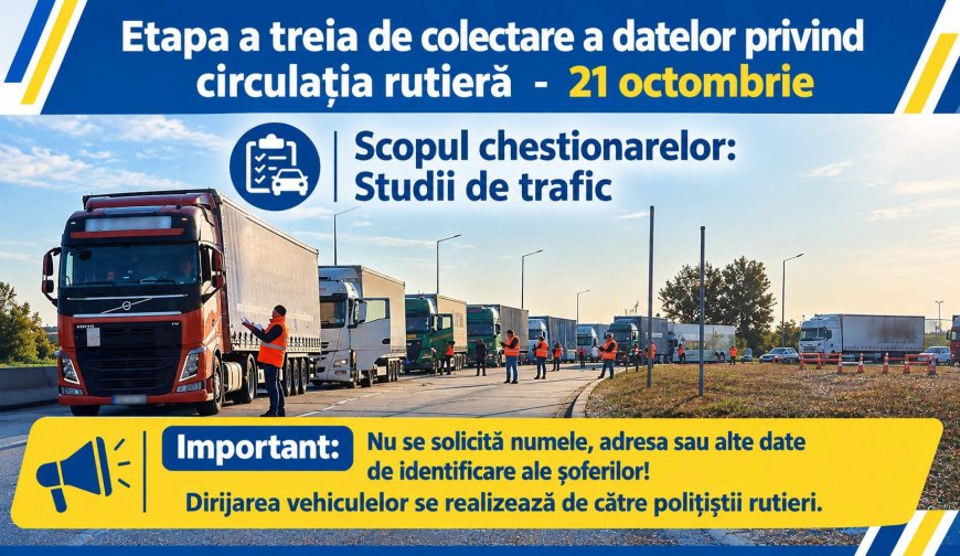 Recensământ rutier pe cinci drumuri naționale din Timiș și Caraș-Severin