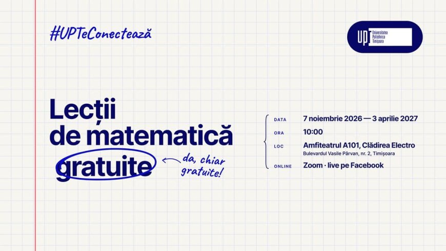 UPT reia lecțiile gratuite de pregătire pentru Bacalaureat și admiterea la facultate